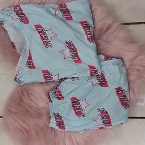 New Listing!! Brand New "GIRLS" PRINT LONG SLEEVE & PANT PJ'S SET-XS
